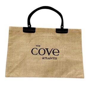 NEW THE COVE ATLANTIS PARADISE Island Women’s Straw Burlap Bag travel shopping